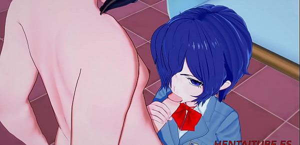  Tokyo Ghoul - Touka Kirishima Handjob, Blowjob and Fucked in a Table - Hentai 3D